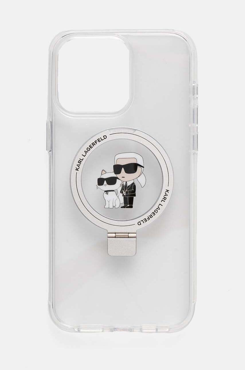 Karl Lagerfeld Husă pentru telefon iPhone 15 Pro Max 6.7 culoarea transparent, KLHMP15XHMRSKCH