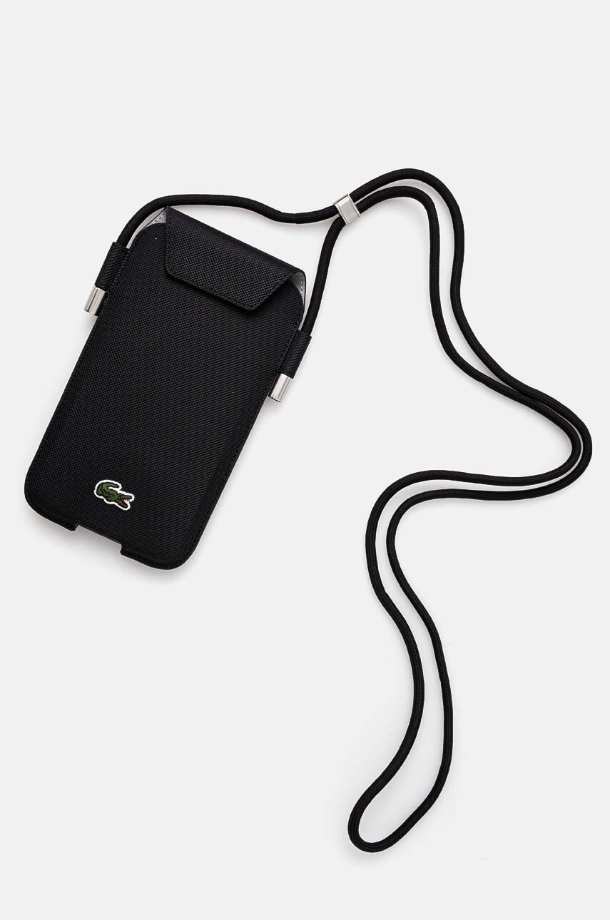 Lacoste carcasa de telefon culoarea negru, LCPSP15XPVCK