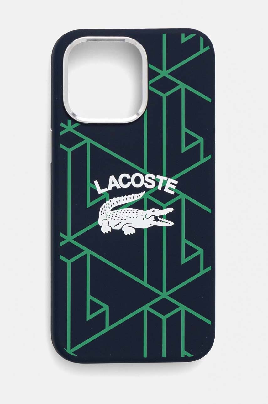 Lacoste Husă pentru telefon iPhone 15 Pro Max 6.7 culoarea albastru marin, LCHMP15XSBIV