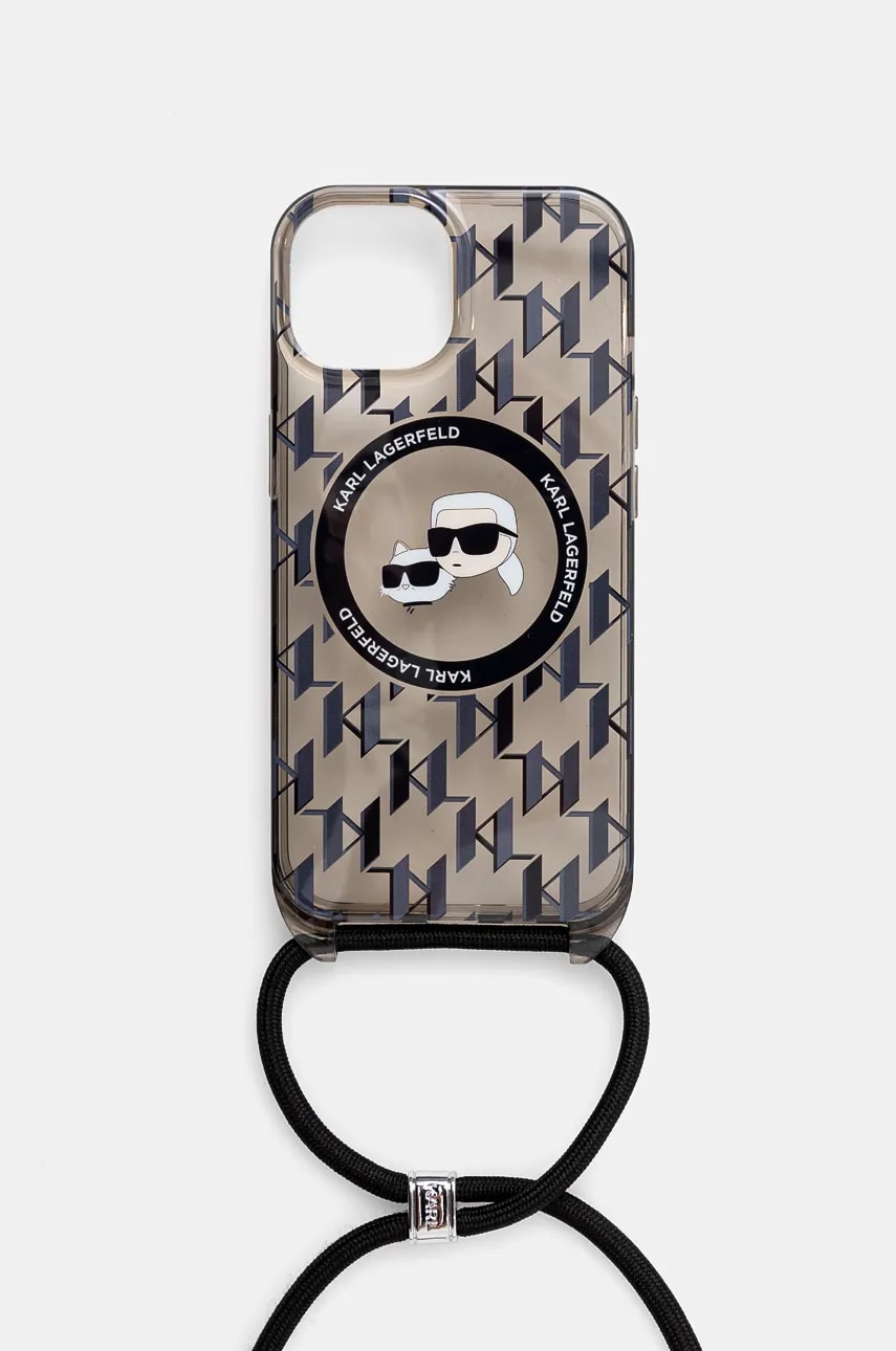 Karl Lagerfeld husă pentru telefon iPhone 15 / 14 / 13 6.1" culoarea negru, KLHMP15SHCKCKLCK Karl Lagerfeld husă pentru telefon iPhone 15 / 14 / 13 6.1" culoarea negru, KLHMP15SHCKCKLCK