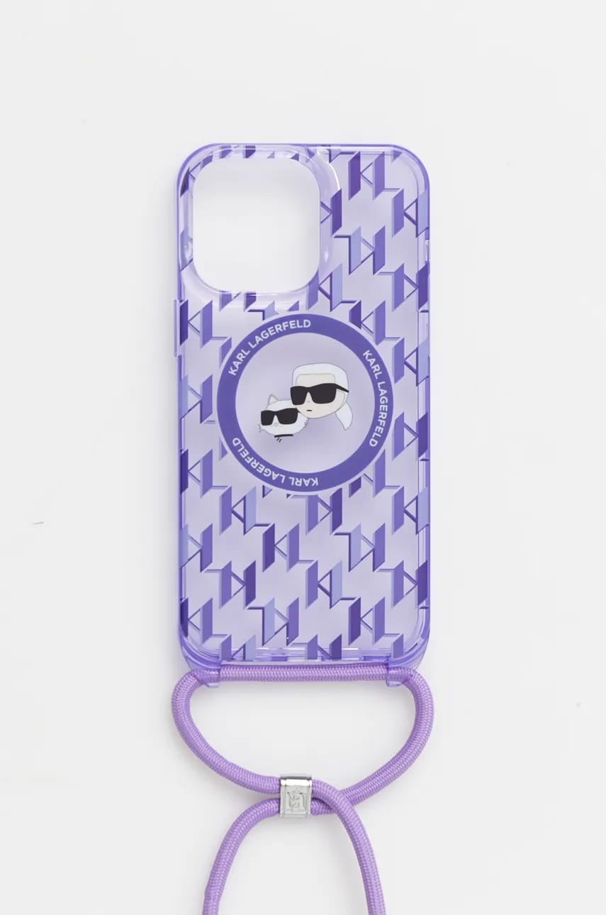 Karl Lagerfeld husă pentru telefon iPhone 15 Pro Max 6.7" culoarea violet, KLHMP15XHCKCKLCU Karl Lagerfeld husă pentru telefon iPhone 15 Pro Max 6.7" culoarea violet, KLHMP15XHCKCKLCU