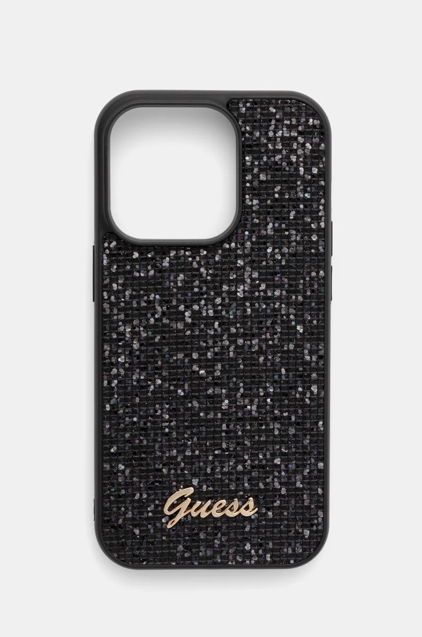 

Кейс за телефон Guess iPhone 14 Pro 6.1 в черно GUHCP14LPMSDGSK, Черен