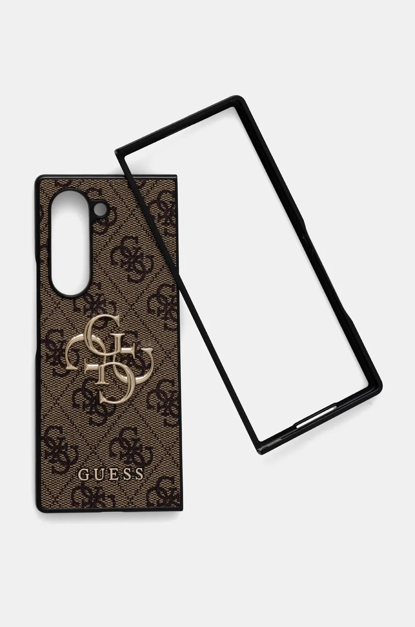 Levně Obal na telefon Guess Z Fold6 F956 hnědá barva, GUHCZFD64GMGBR