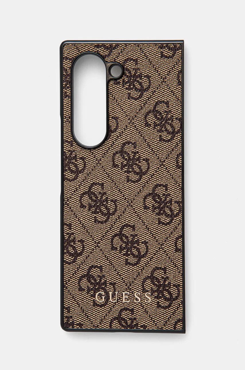 Levně Obal na telefon Guess Z Fold6 F956 hnědá barva, GUHCZFD6GF4GBR