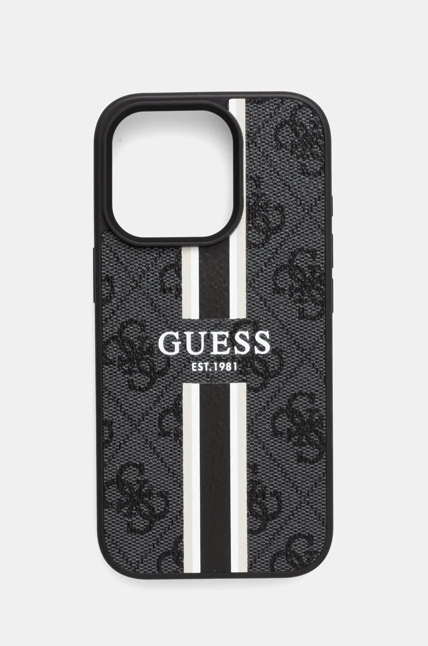 

Кейс за телефон Guess iPhone 16 Pro 6.3 в черно GUHMP16LP4RPSK, Черен