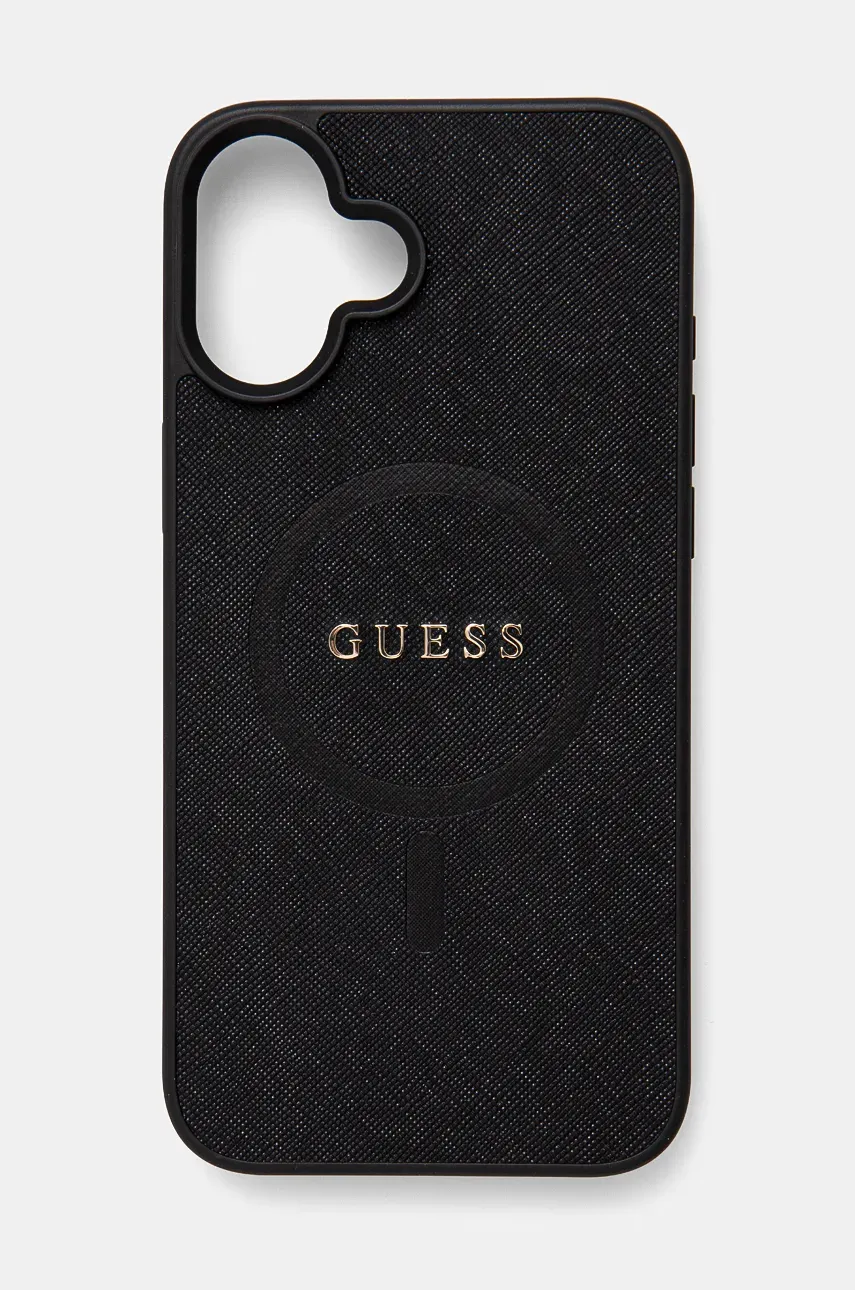 Levně Obal na telefon Guess iPhone 16 Plus 6.7 černá barva, GUHMP16MPSAHMCK