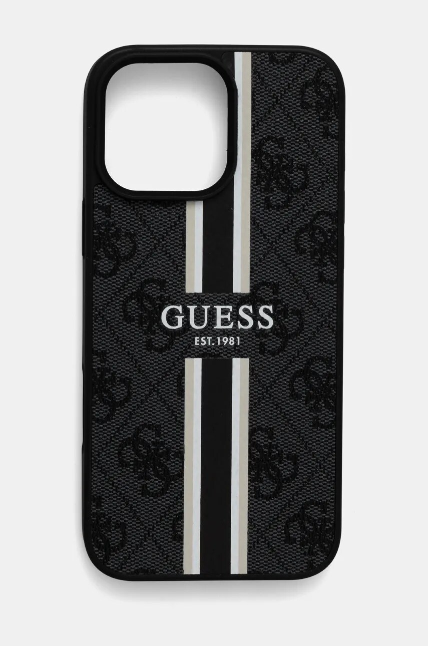 Levně Obal na telefon Guess iPhone 16 Pro Max 6.9 černá barva, GUHMP16XP4RPSK