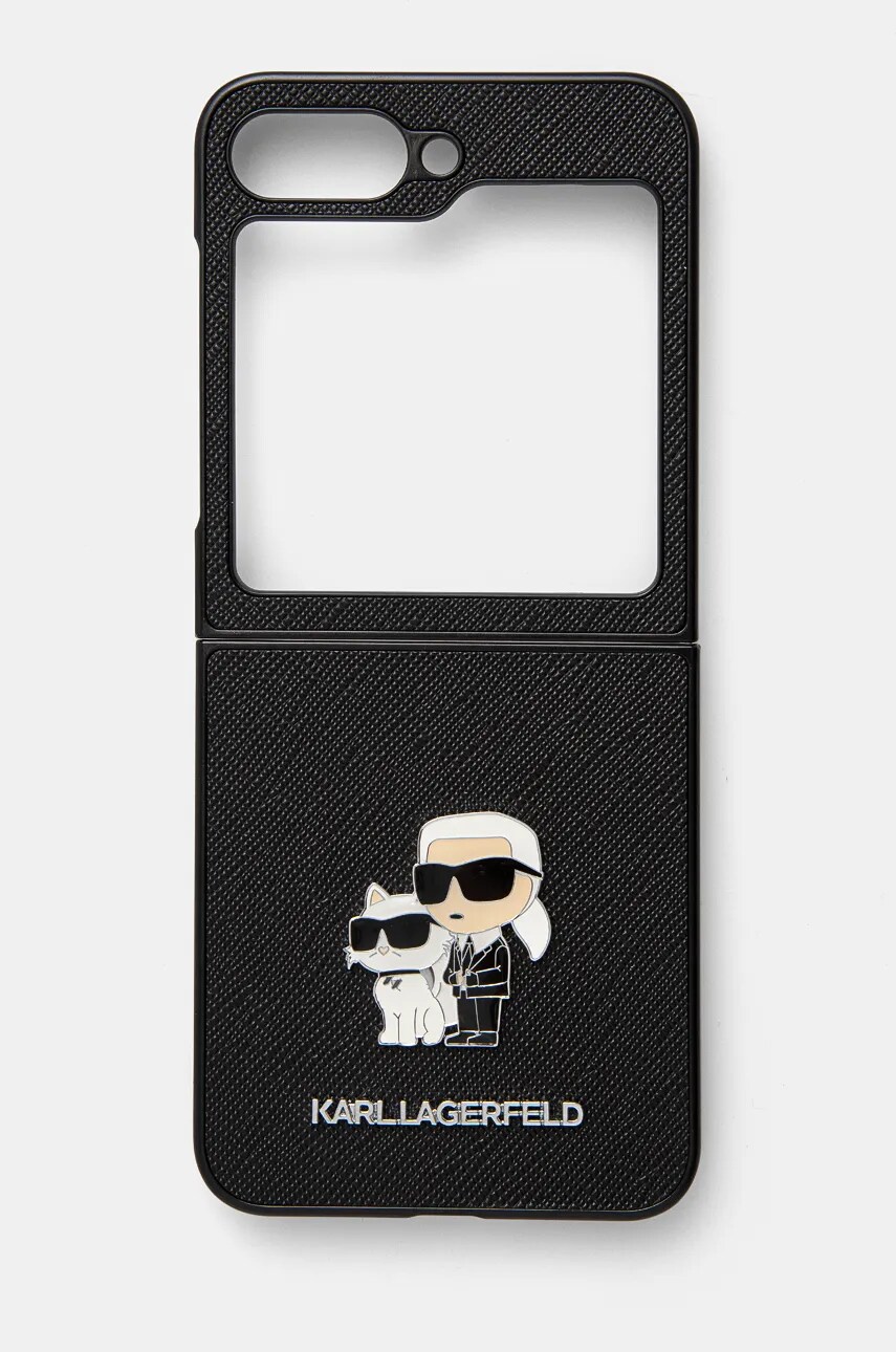 Levně Obal na telefon Karl Lagerfeld Z Flip6 F741 černá barva, KLHCZF6SAPKCNPK