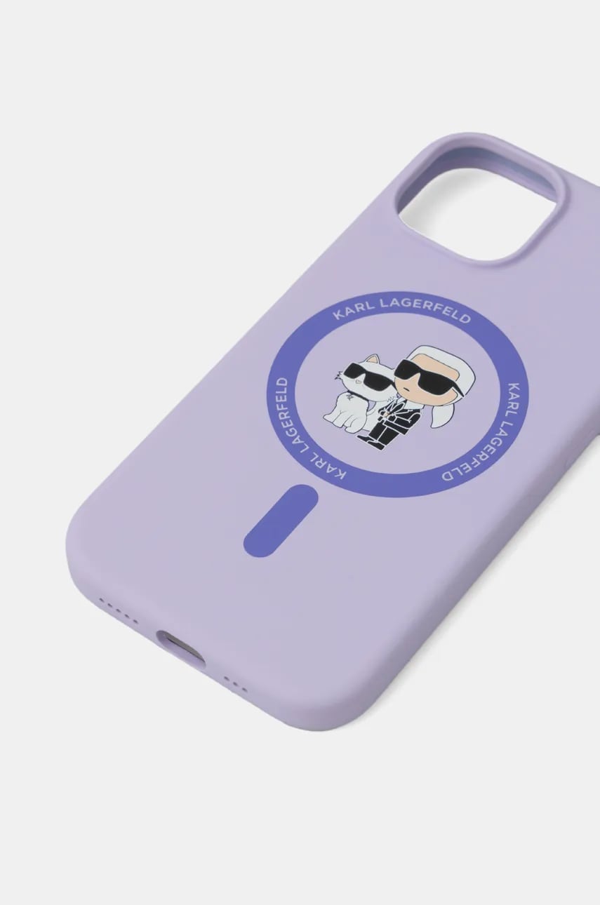 Чехол на телефон Karl Lagerfeld iPhone 15 6.1 цвет фиолетовый KLHMP15SSCMKCRHU Чехол на телефон Karl Lagerfeld iPhone 15 6.1 цвет фиолетовый KLHMP15SSCMKCRHU
