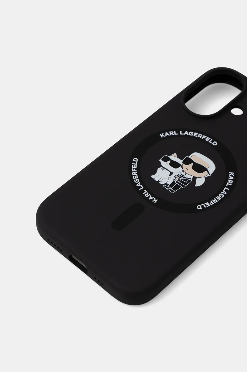 Чехол на телефон Karl Lagerfeld iPhone 16 6.1 цвет чёрный KLHMP16SSCMKCRHK Чехол на телефон Karl Lagerfeld iPhone 16 6.1 цвет чёрный KLHMP16SSCMKCRHK