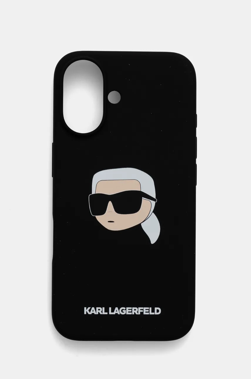 Karl Lagerfeld etui pentru telefon iPhone 16 6.1 culoarea negru, KLHMP16SSKHPPLK Karl Lagerfeld etui pentru telefon iPhone 16 6.1 culoarea negru, KLHMP16SSKHPPLK