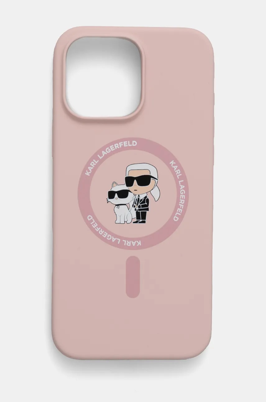 Karl Lagerfeld Husa pentru telefon iPhone 16 Pro Max 6.9 culoarea roz, KLHMP16XSCMKCRHP Karl Lagerfeld Husa pentru telefon iPhone 16 Pro Max 6.9 culoarea roz, KLHMP16XSCMKCRHP