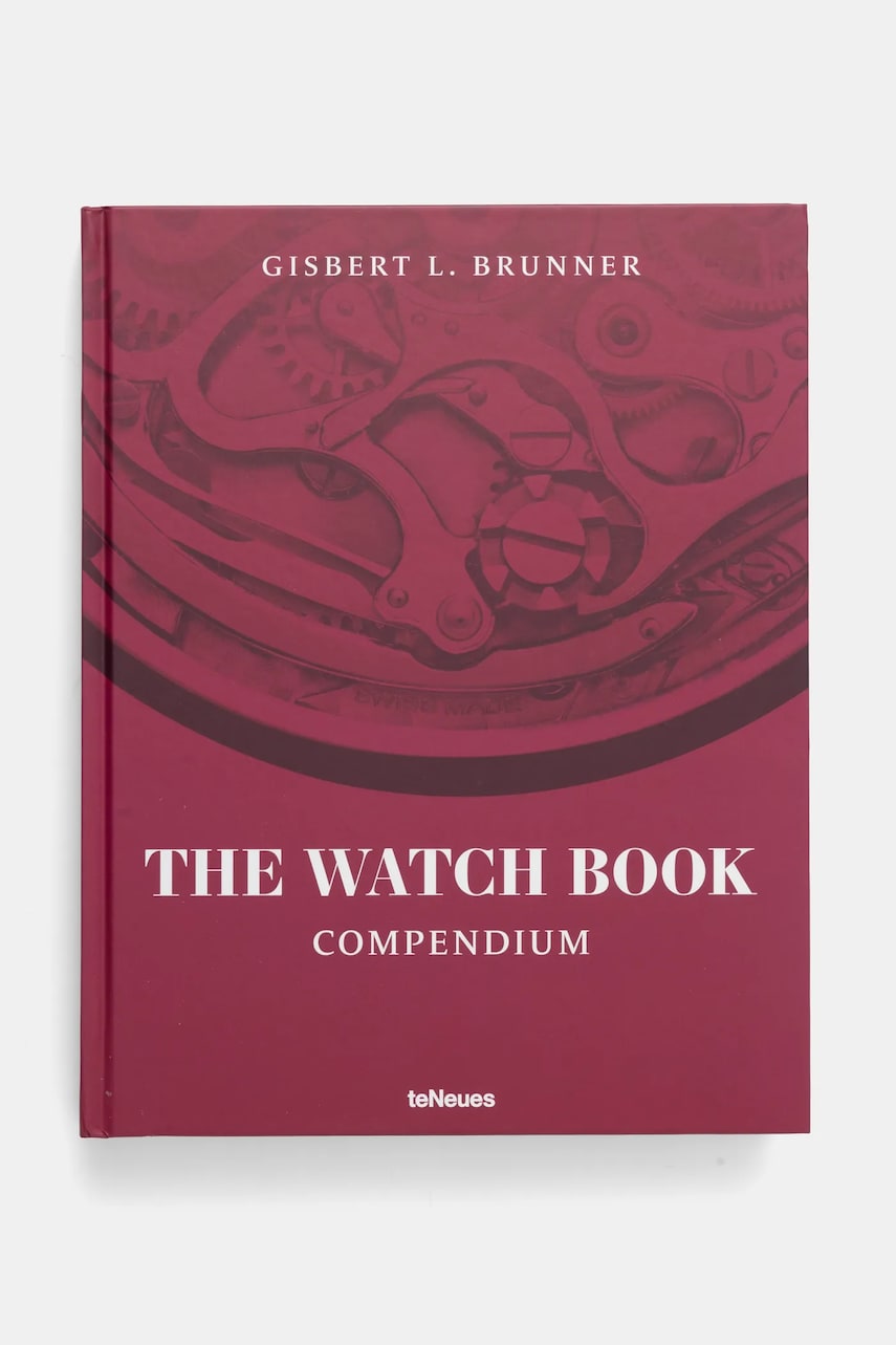 home & lifestyle carte The Watch Book. Compendium by Gisbert Brunner, English culoarea bordo