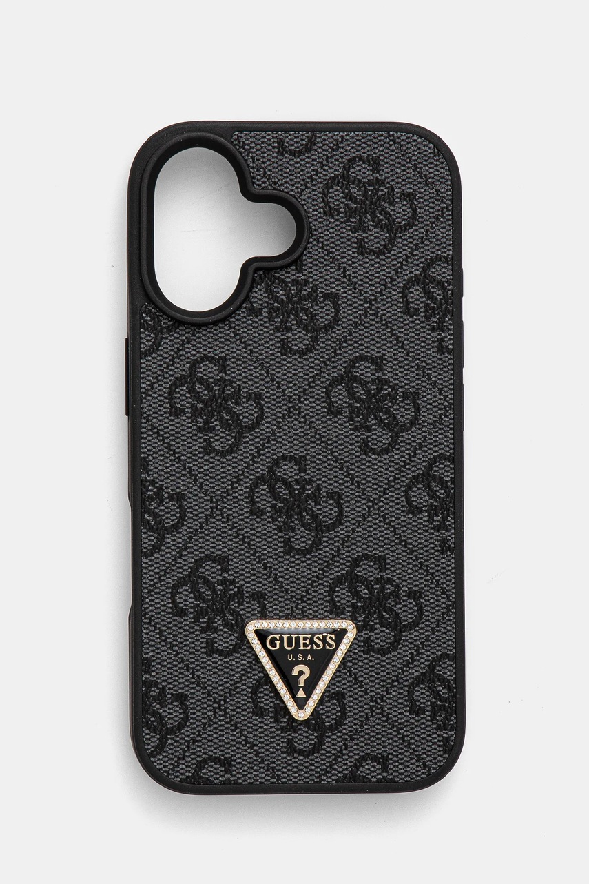 

Кейс за телефон Guess iPhone 16 6.1 в черно GUHCP16SP4TDPK, Черен