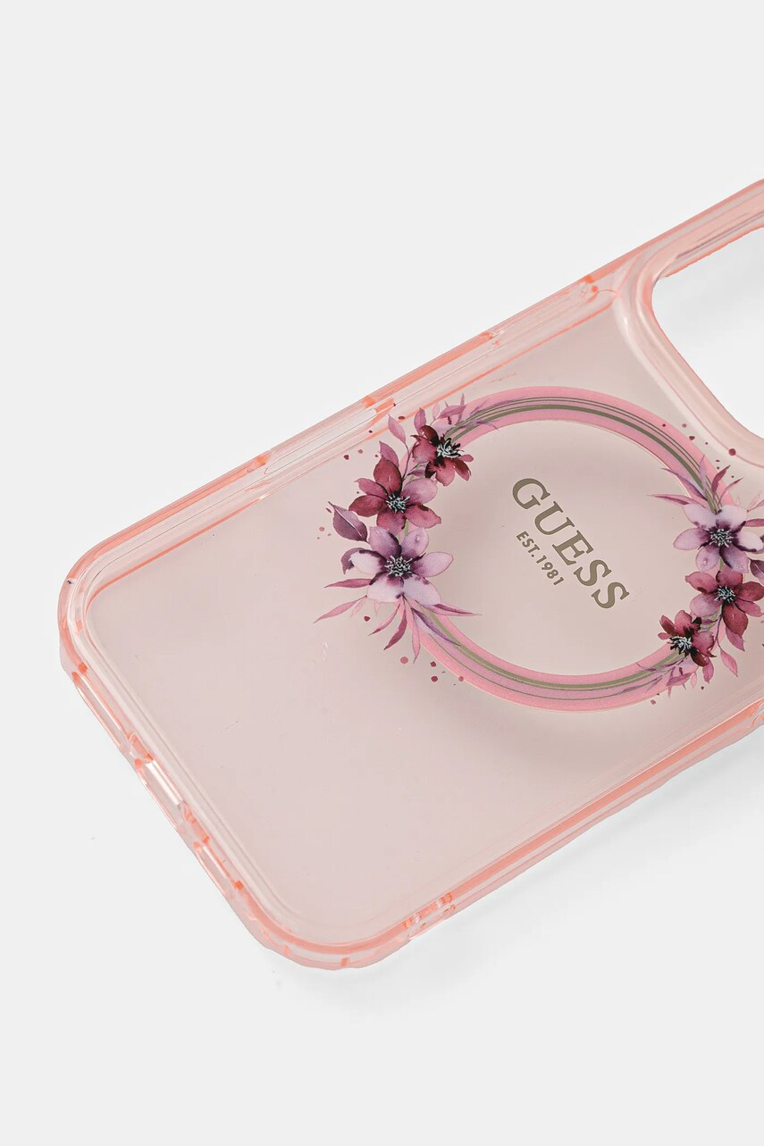 Чехол на телефон Guess iPhone 16 Pro 6.3 цвет розовый GUHMP16LHFWFCP Чехол на телефон Guess iPhone 16 Pro 6.3 цвет розовый GUHMP16LHFWFCP