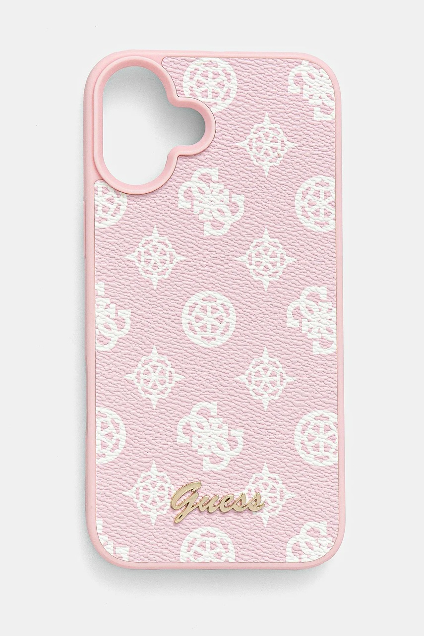Levně Obal na telefon Guess iPhone 16 Plus 6.7 růžová barva, GUHMP16MPGPYSP
