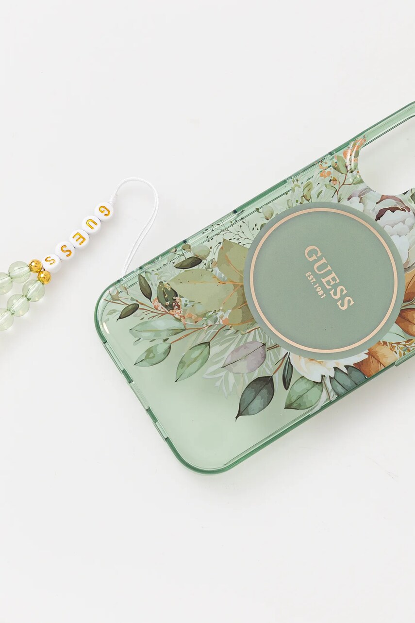 Чехол на телефон Guess iPhone 16 6.1 цвет зелёный GUHMP16SHFWBRCESN Чехол на телефон Guess iPhone 16 6.1 цвет зелёный GUHMP16SHFWBRCESN