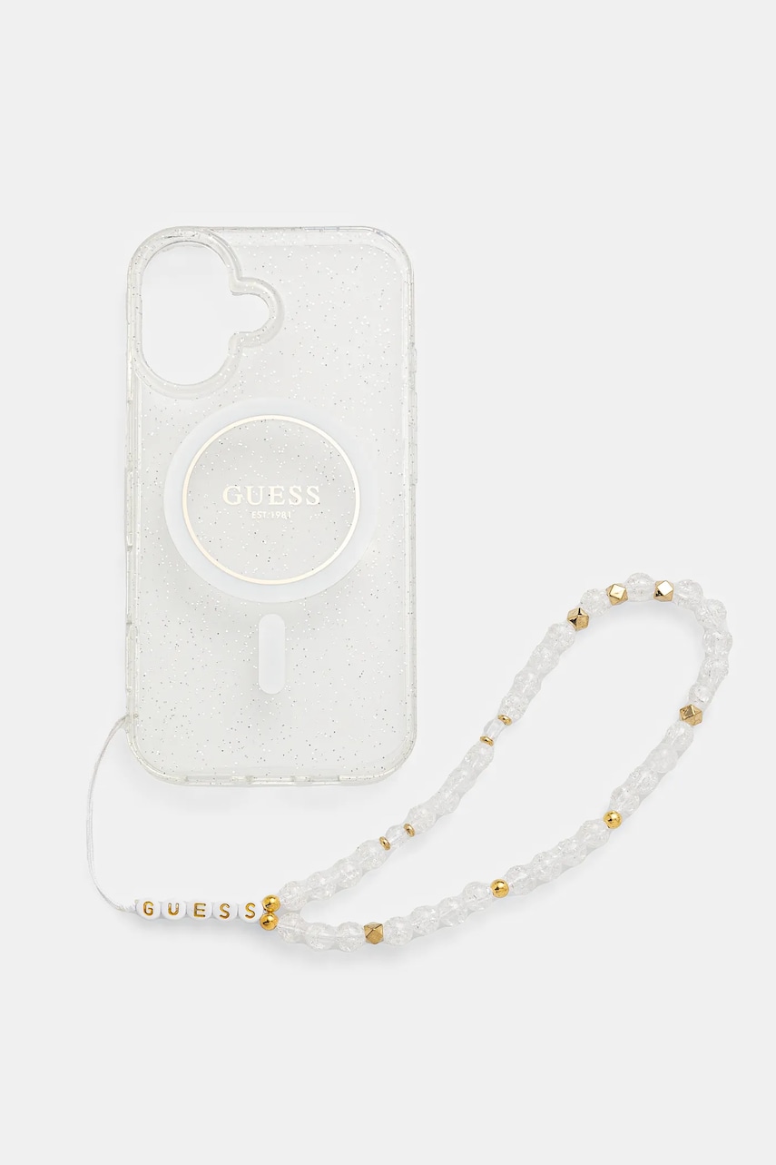 Чехол на телефон Guess iPhone 16 6.1 цвет прозрачный GUHMP16SHGCRELST Чехол на телефон Guess iPhone 16 6.1 цвет прозрачный GUHMP16SHGCRELST