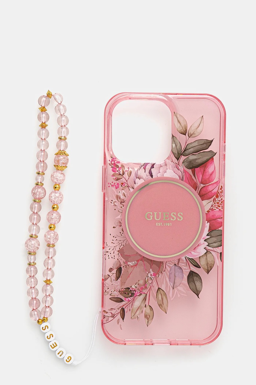 

Кейс за телефон Guess iPhone 16 Pro Max 6.9 в розово GUHMP16XHFWBRCESP, Розов
