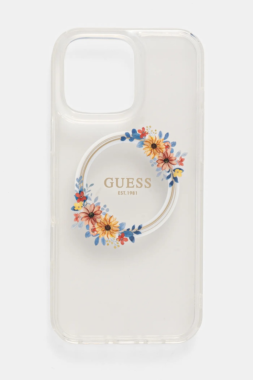 

Кейс за телефон Guess iPhone 16 Pro Max 6.9 в прозрачен цвят GUHMP16XHFWFCT