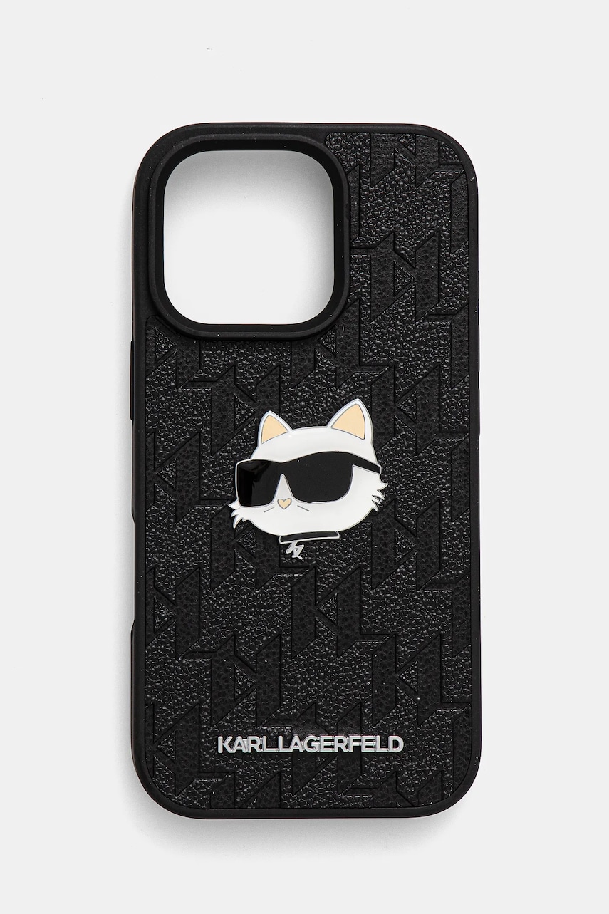 

Кейс за телефон Karl Lagerfeld iPhone 16 Pro 6.3 в черно KLHCP16LPGKLCHPK, Черен