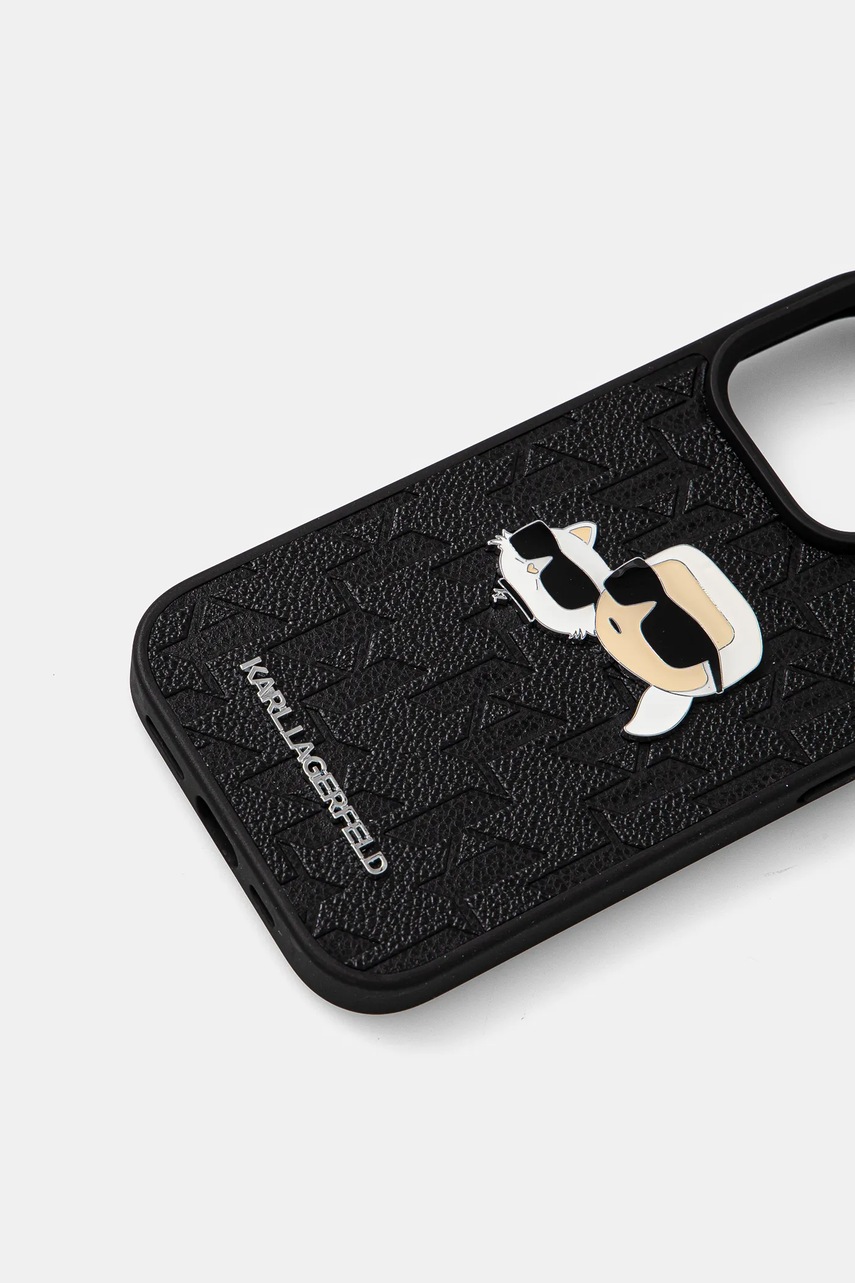 Чехол на телефон Karl Lagerfeld iPhone 16 Pro 6.3 цвет чёрный KLHCP16LPGKLKCPK