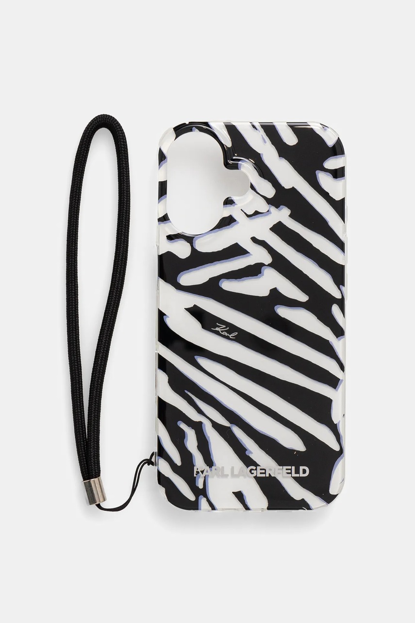 

Кейс за телефон Karl Lagerfeld iPhone 16 6.1 в черно KLHCP16SHZBPKCCK, Черен