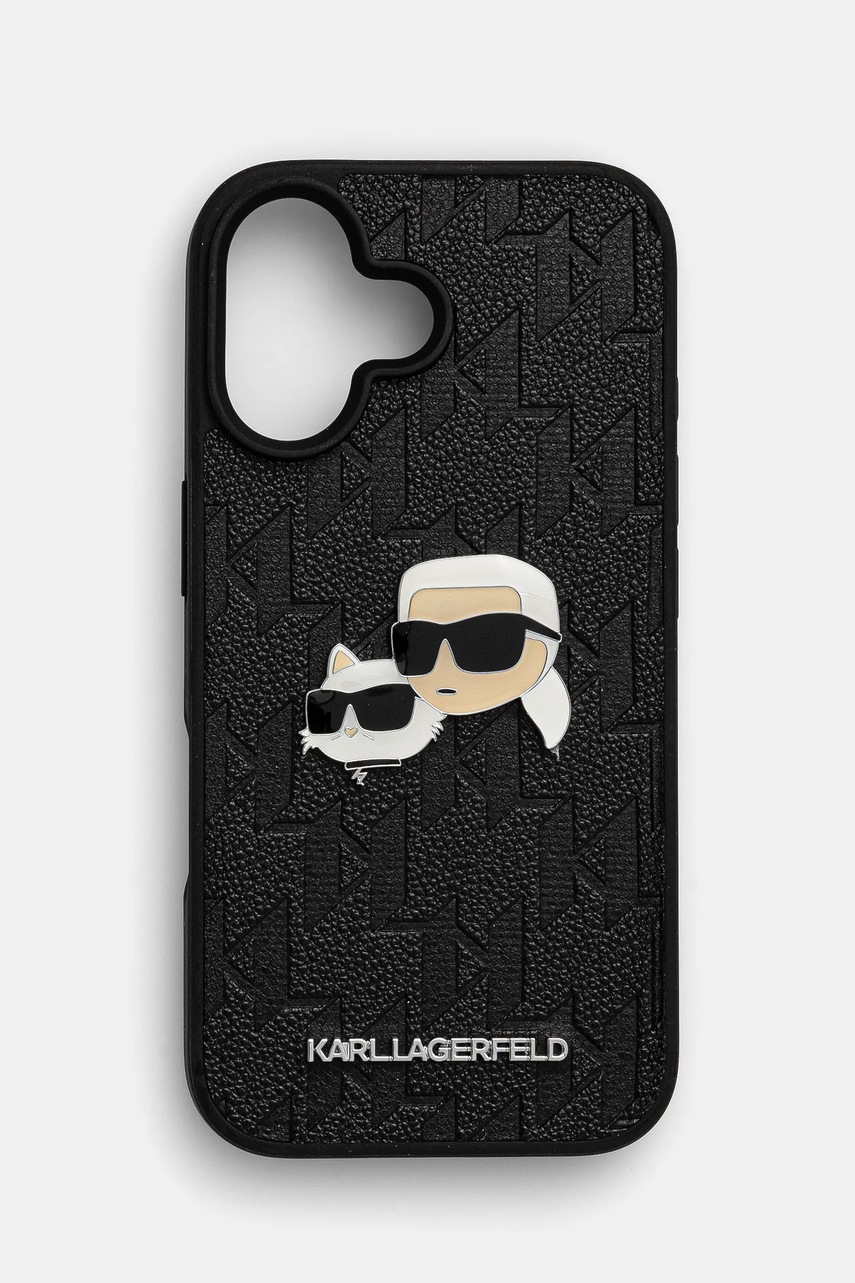 

Кейс за телефон Karl Lagerfeld iPhone 16 6.1 в черно KLHCP16SPGKLKCPK, Черен