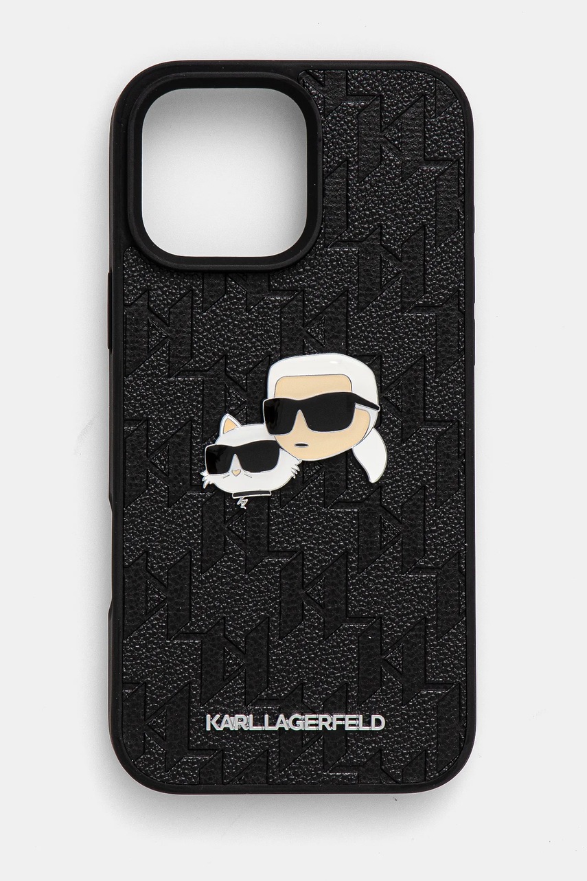 Levně Obal na telefon Karl Lagerfeld iPhone 16 Pro Max 6.9 černá barva, KLHCP16XPGKLKCPK