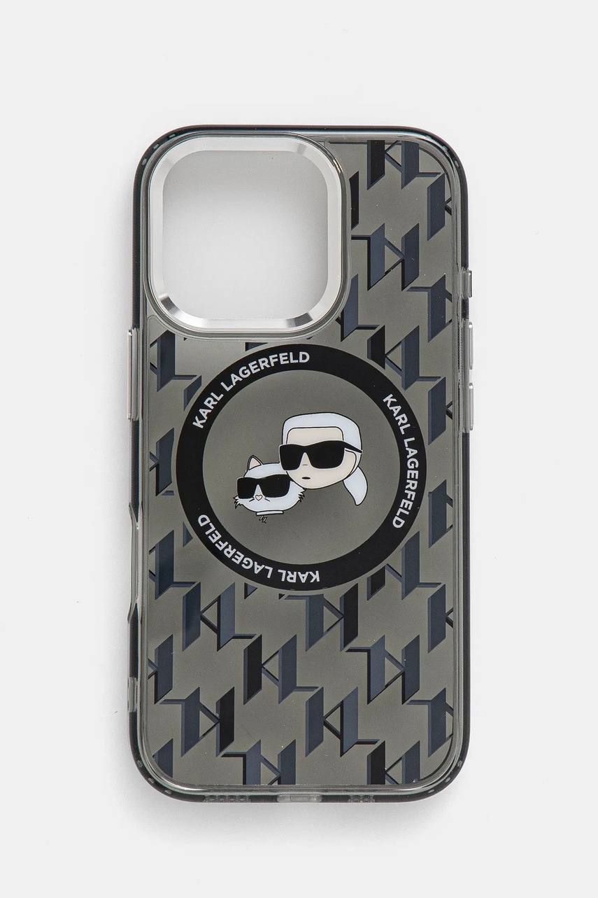 

Кейс за телефон Karl Lagerfeld iPhone 16 Pro 6.3 в черно KLHMP16LHMCKMHK, Черен