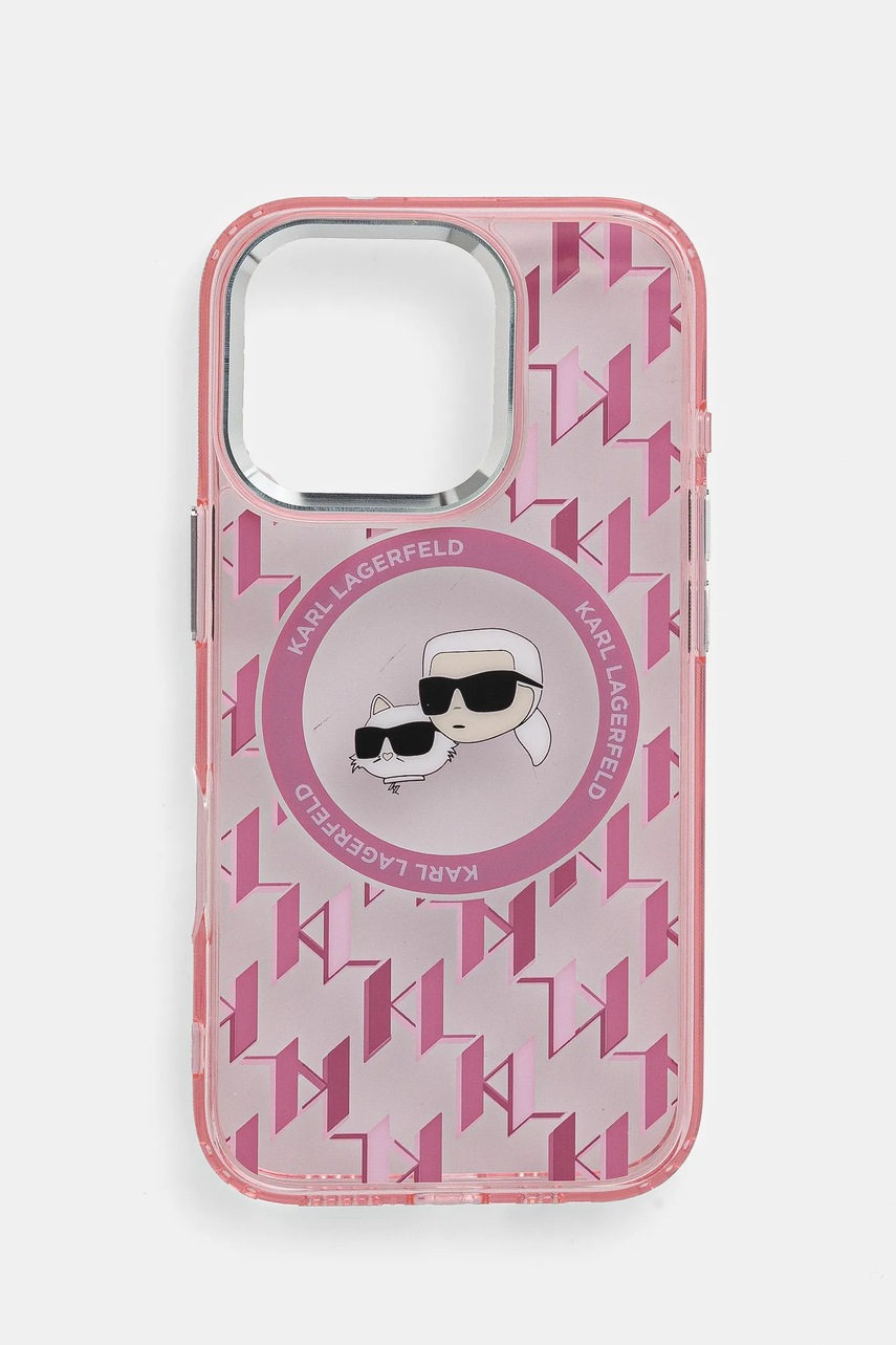 

Кейс за телефон Karl Lagerfeld iPhone 16 Pro 6.3 в розово KLHMP16LHMCKMHP, Розов