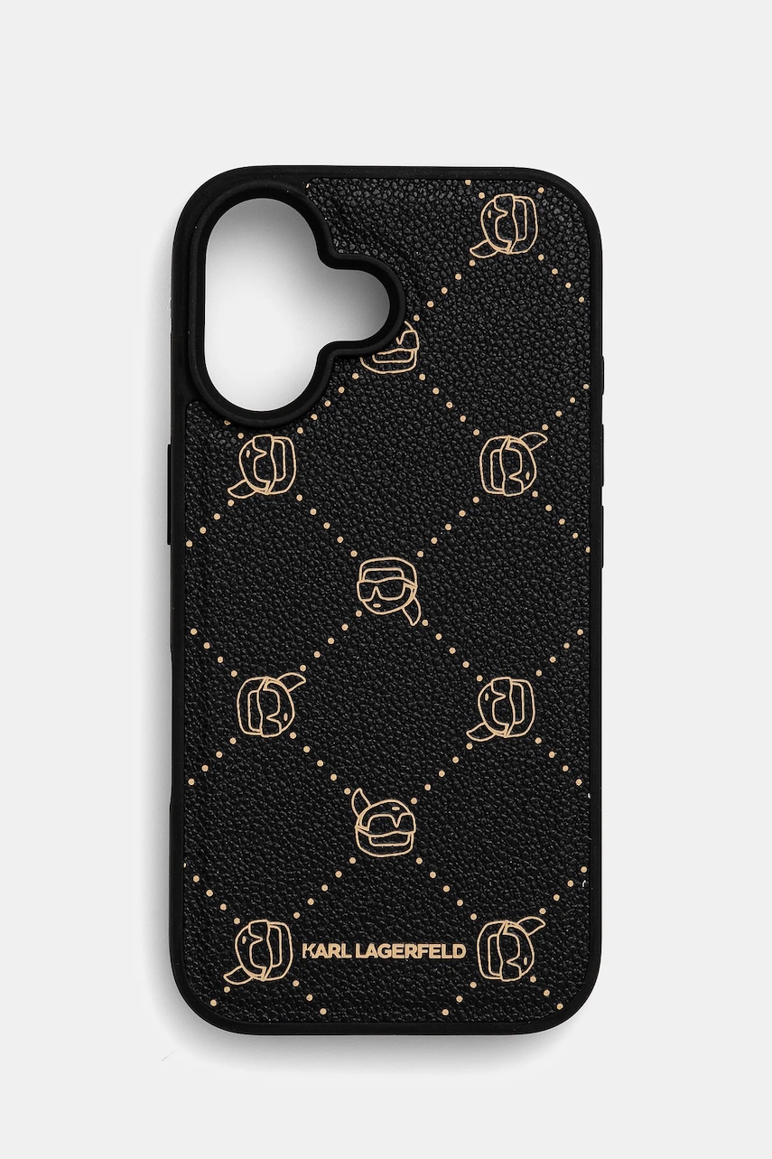 Karl Lagerfeld husă pentru telefon iPhone 16 6.1 culoarea negru, KLHMP16SPGKHPHK Karl Lagerfeld husă pentru telefon iPhone 16 6.1 culoarea negru, KLHMP16SPGKHPHK
