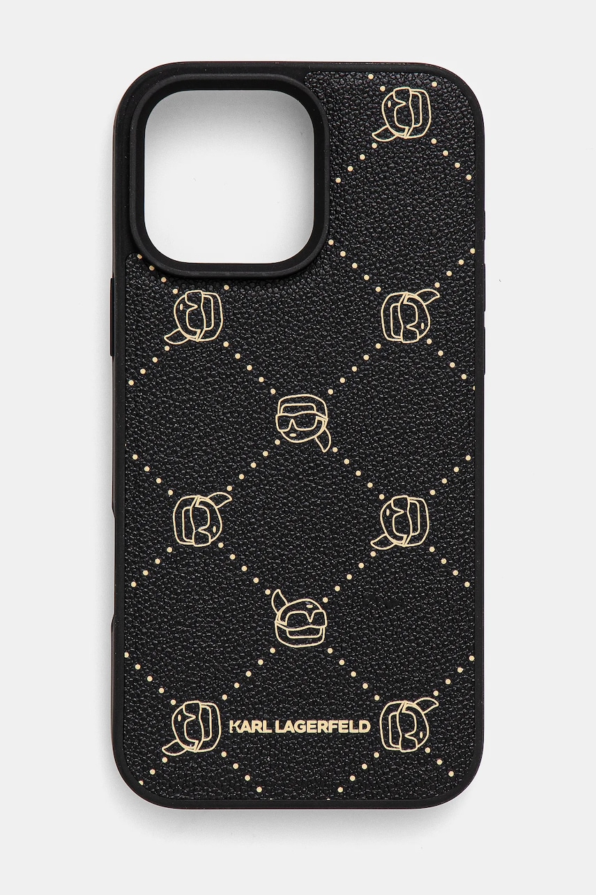 Karl Lagerfeld etui pentru telefon iPhone 16 Pro Max 6.9 culoarea negru, KLHMP16XPGKHPHK