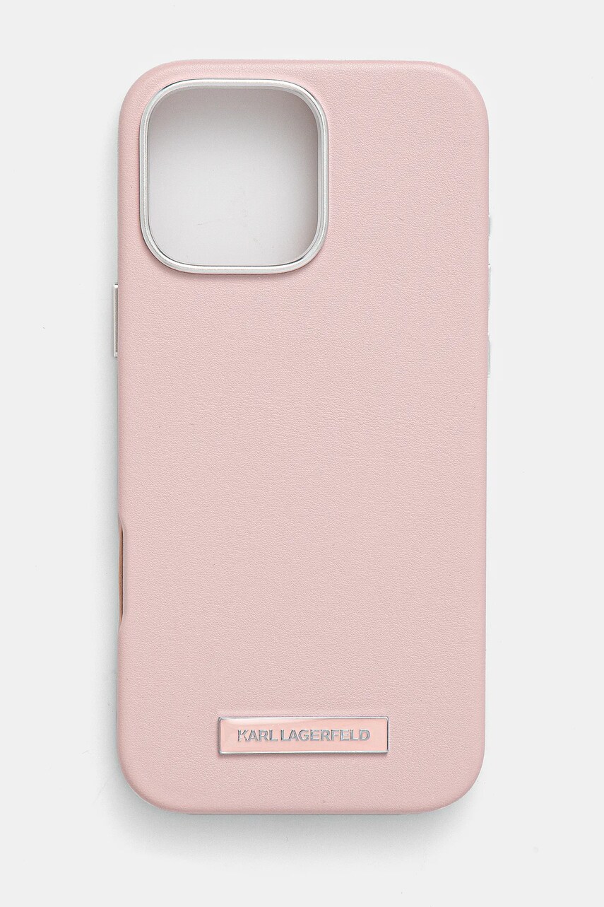 Karl Lagerfeld etui pentru telefon iPhone 16 Pro Max 6.9 culoarea roz, KLHMP16XPGMSRPP