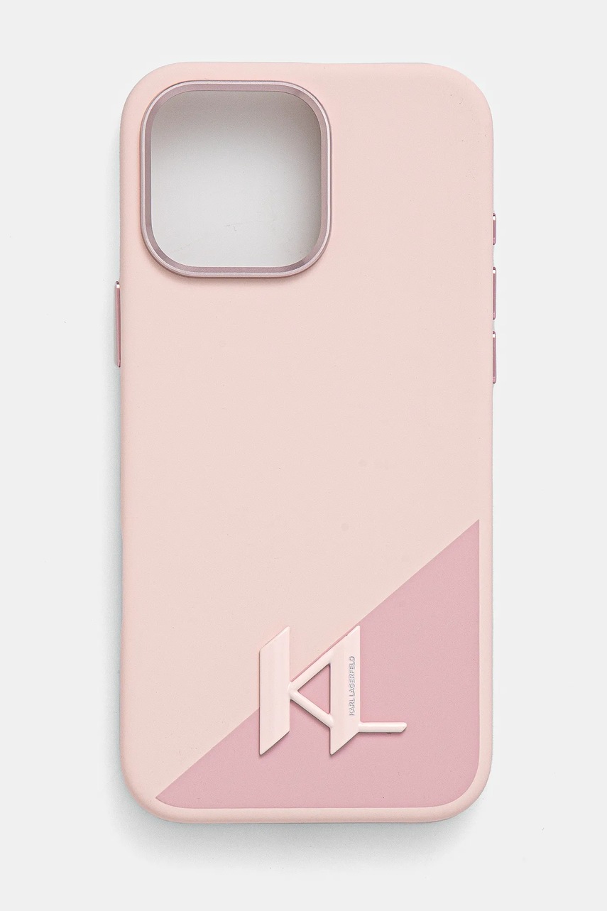 

Кейс за телефон Karl Lagerfeld iPhone 16 Pro Max 6.9 в розово KLHMP16XSCMKMPCP, Розов