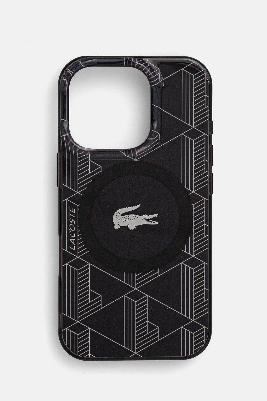 Lacoste husa pentru telefon iPhone 16 Pro 6.3 culoarea negru, LCHMP16LUBSK