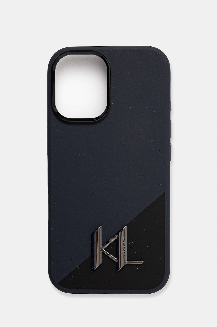 Karl Lagerfeld Husa pentru telefon iPhone 16 6.1 culoarea negru, KLHMP16SSCMKMPCK Karl Lagerfeld Husa pentru telefon iPhone 16 6.1 culoarea negru, KLHMP16SSCMKMPCK