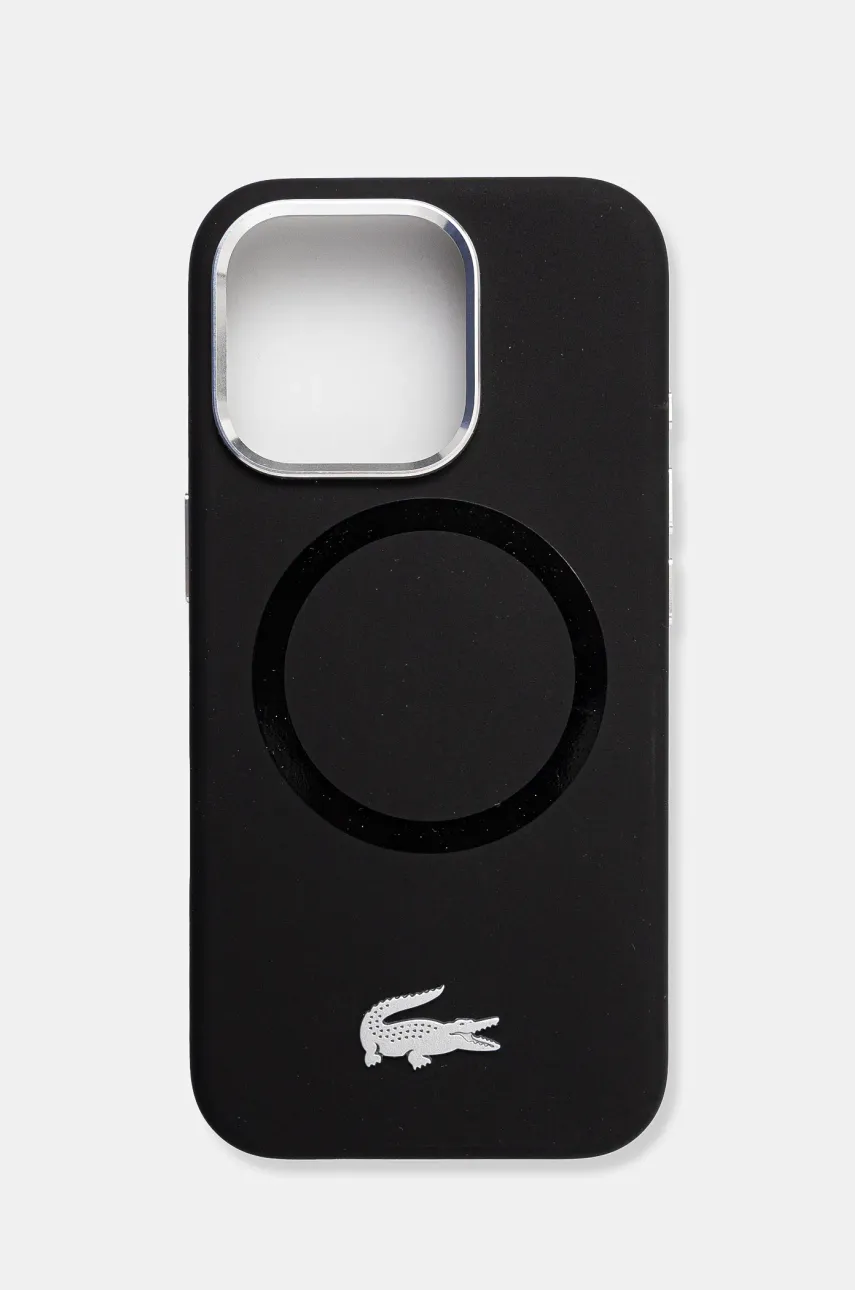 Lacoste etui pentru telefon iPhone 16 Pro 6.3 culoarea negru, LCHMP16LSMAK