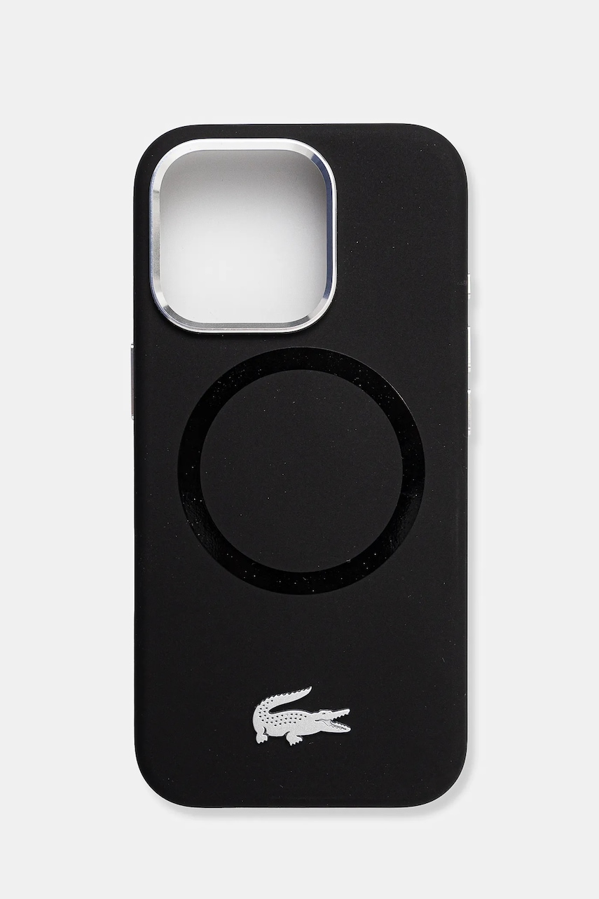Lacoste etui pentru telefon iPhone 16 Pro 6.3 culoarea negru, LCHMP16LSMAK