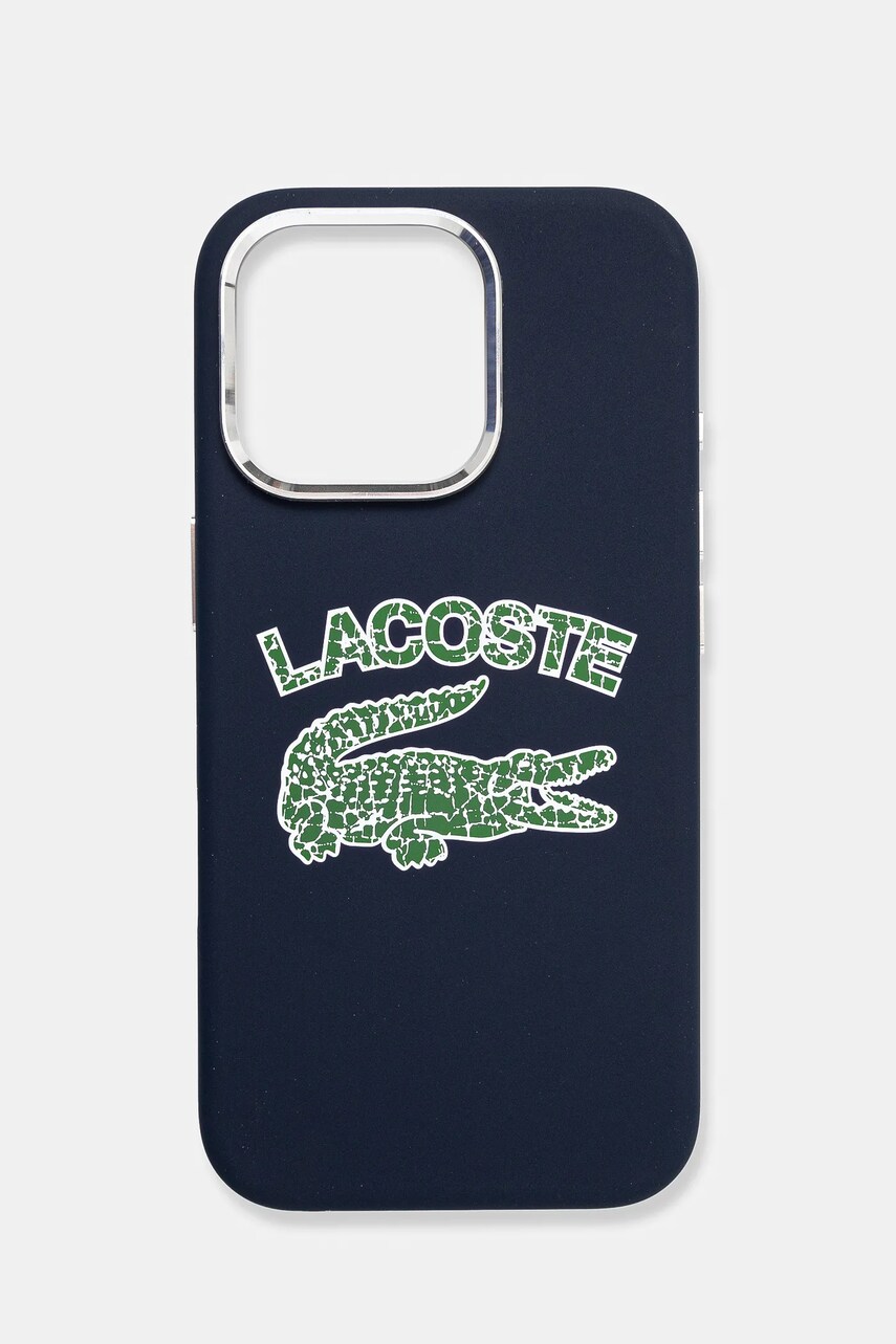 Lacoste etui pentru telefon iPhone 16 Pro 6.3 culoarea albastru marin, LCHMP16LUCRV