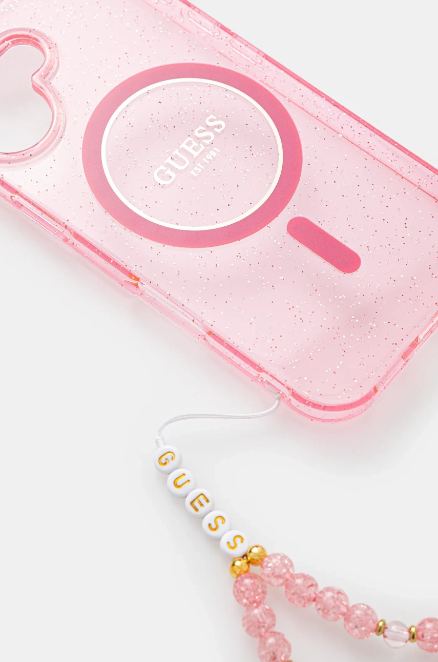 Guess Etui Za Telefon IPhone 16 Roza Barva