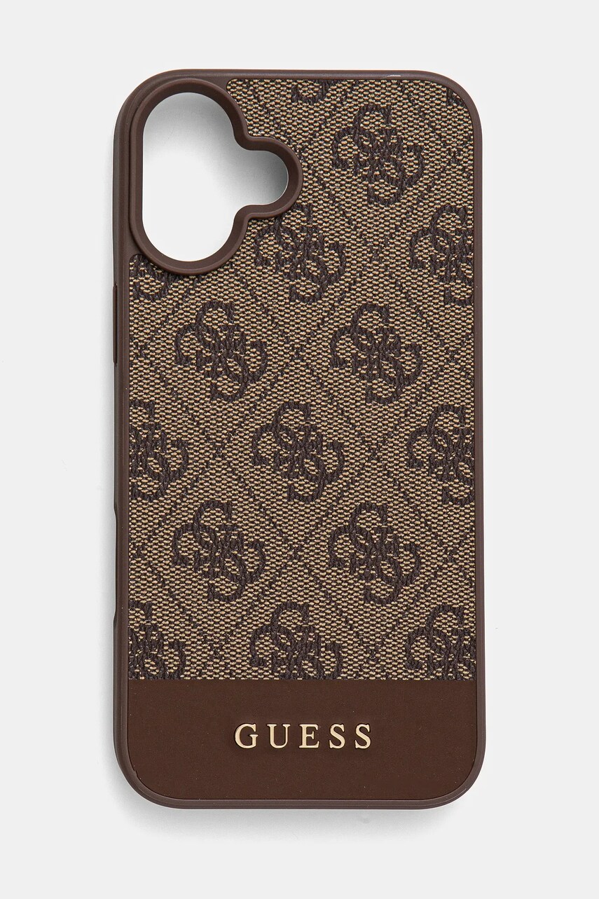 

Кейс за телефон Guess iPhone 16 Plus 6.7 в кафяво GUHCP16MG4GLBR, Кафяв