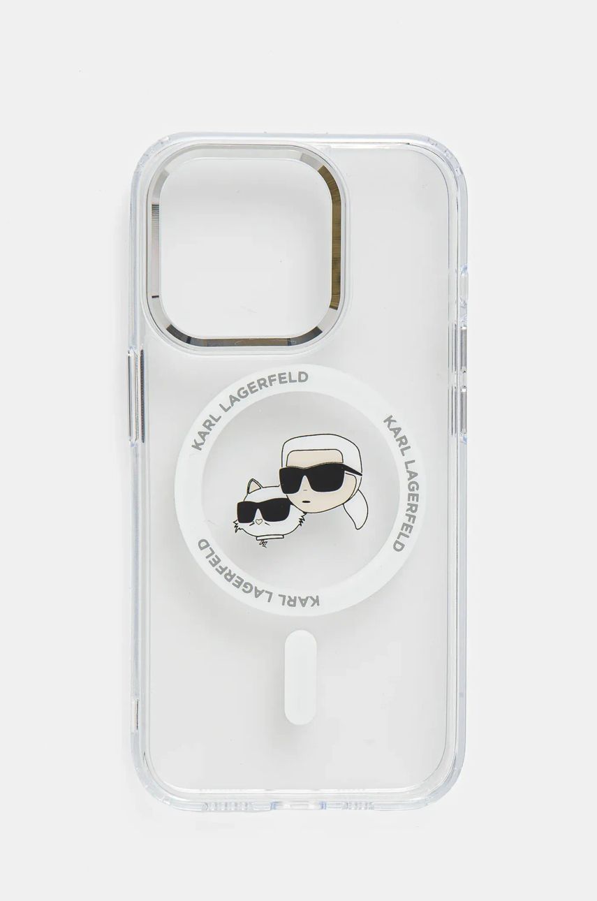 Karl Lagerfeld husa pentru telefon iPhone 15 Pro 6.1 culoarea transparent, KLHMP15LHLSKCH