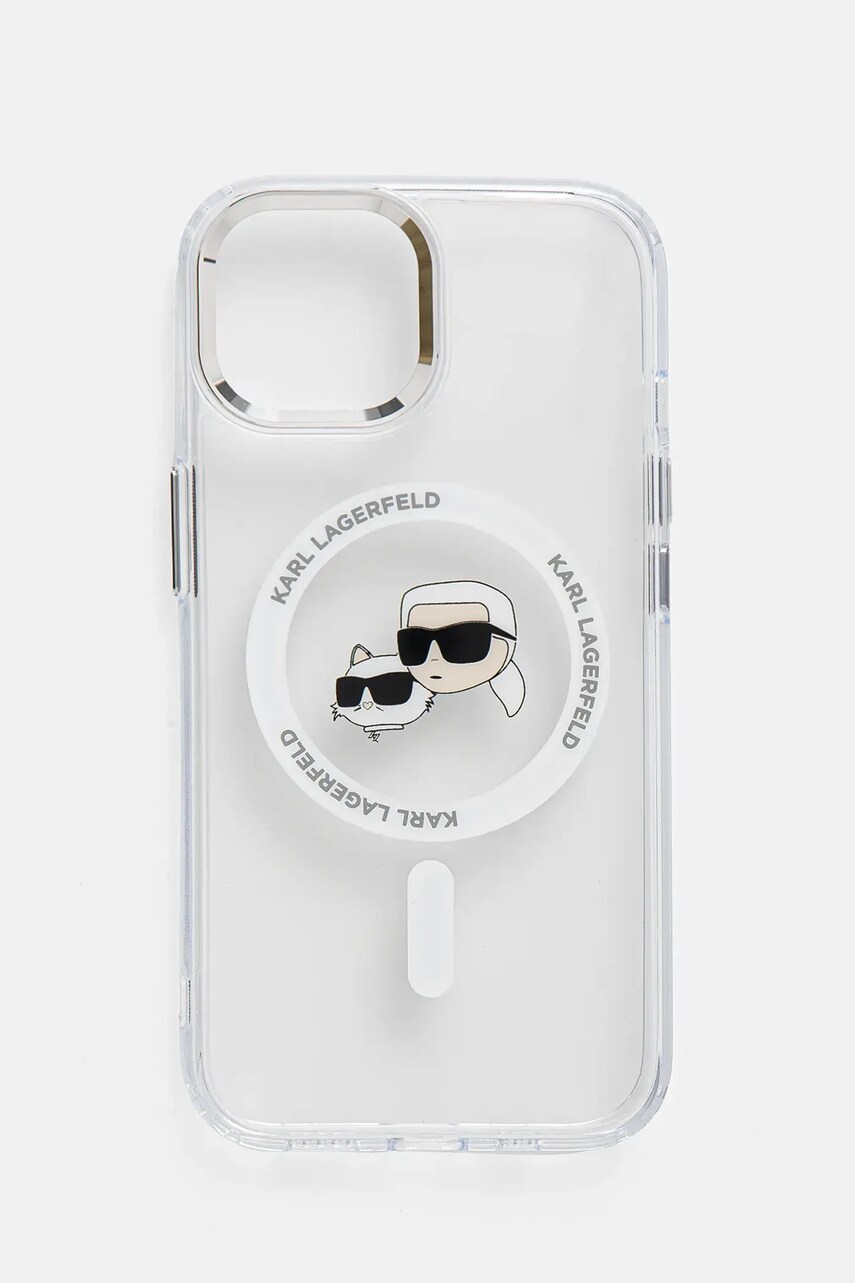 Karl Lagerfeld husa pentru telefon iPhone 15 6.1 culoarea transparent, KLHMP15SHLSKCH