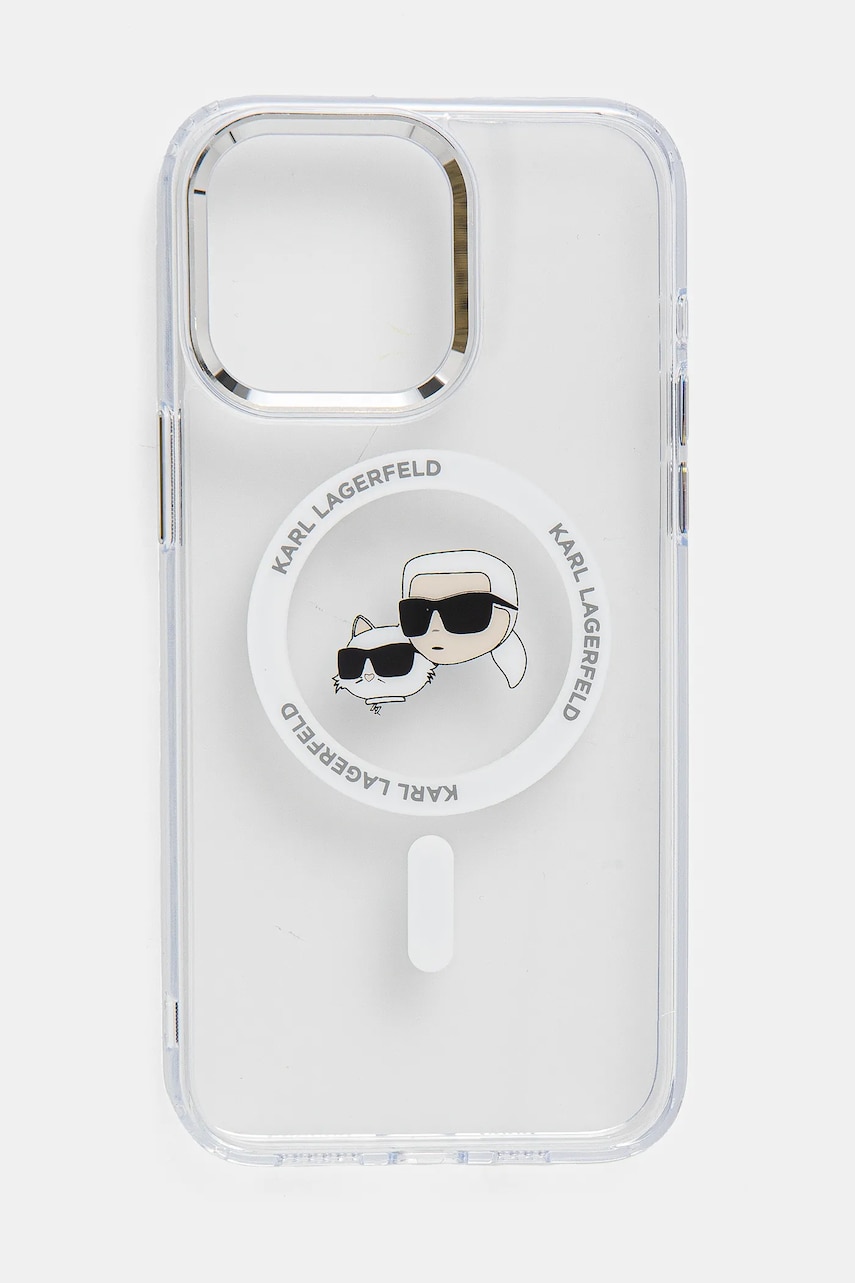 Karl Lagerfeld husa pentru telefon iPhone 15 Pro Max 6.7 culoarea transparent, KLHMP15XHLSKCH Karl Lagerfeld husa pentru telefon iPhone 15 Pro Max 6.7 culoarea transparent, KLHMP15XHLSKCH