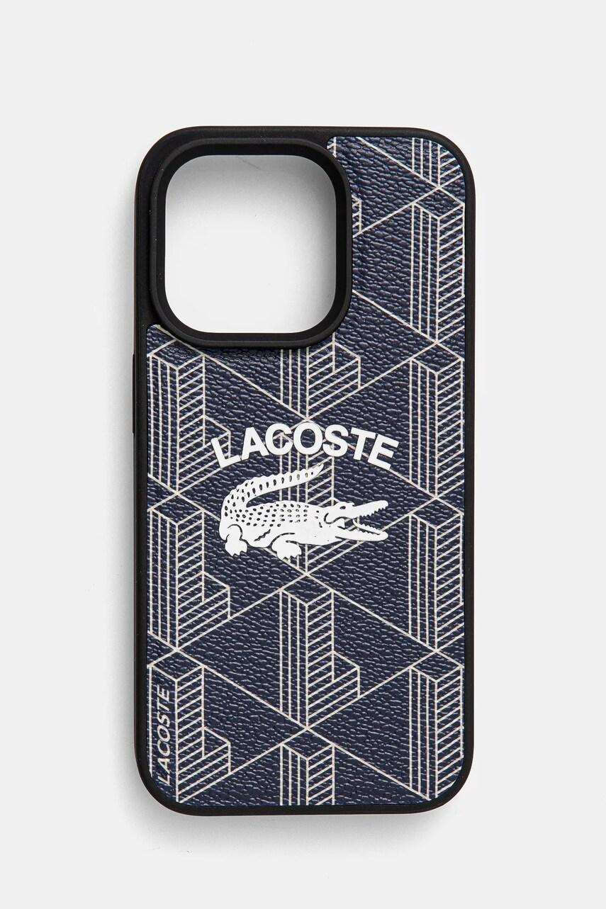 Lacoste husa pentru telefon iPhone 15 Pro 6.1 culoarea albastru marin, LCHMP15LPIGV