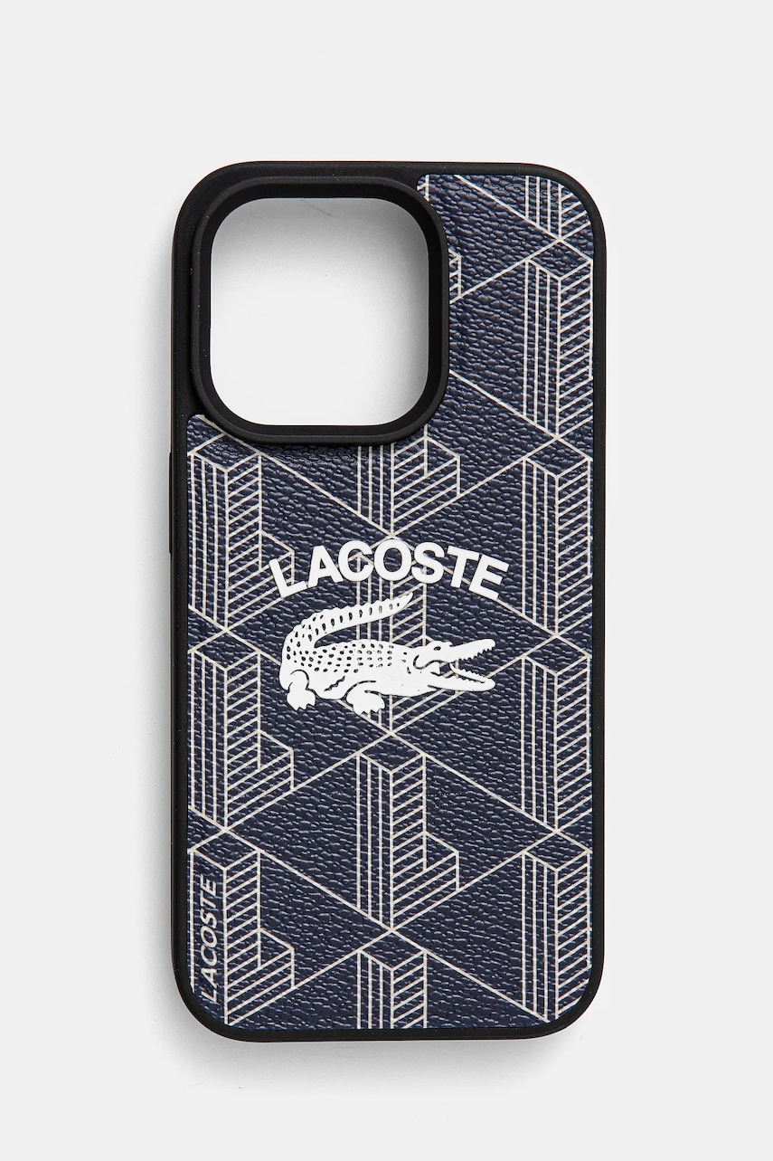 Lacoste husa pentru telefon iPhone 15 Pro 6.1 culoarea albastru marin, LCHMP15LPIGV