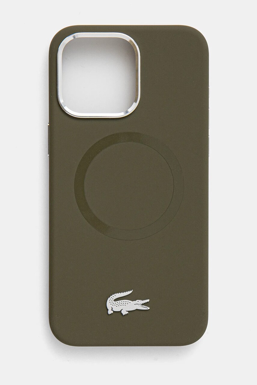 Lacoste Husa pentru telefon iPhone 15 Pro Max 6.7 culoarea verde, LCHMP15XSMAB