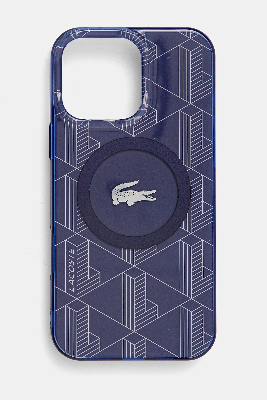 Lacoste husa pentru telefon iPhone 16 Pro Max 6.9 culoarea albastru marin, LCHMP16XUBSV