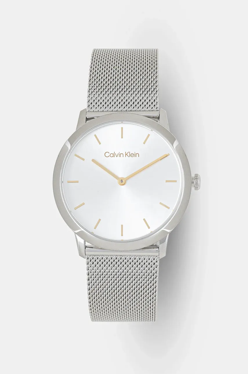 Levně Hodinky Calvin Klein stříbrná barva, 25200164